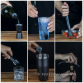 Double cocktail Shaker Set avec stand